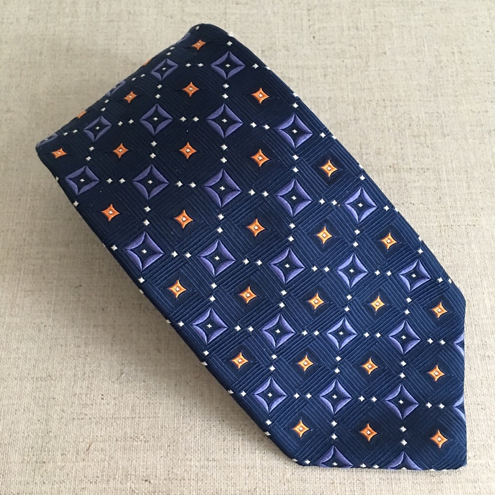 Robert Talbott Men Multicolour Geometric Silk Tie